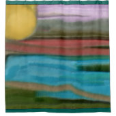 シエラサンライズ抽象芸術 シャワーカーテン (正面)