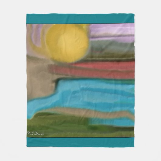 シエラサンライズ抽象芸術 フリースブランケット (正面)