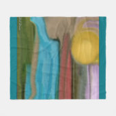 シエラサンライズ抽象芸術 フリースブランケット (正面(横))