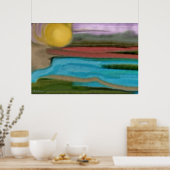 シエラサンライズ抽象芸術 ポスター (キッチン)