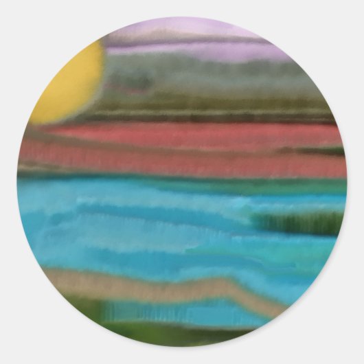 シエラサンライズ抽象芸術 ラウンドシール (正面)