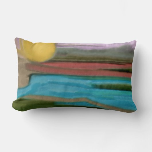 シエラサンライズ抽象芸術 ランバークッション (正面)