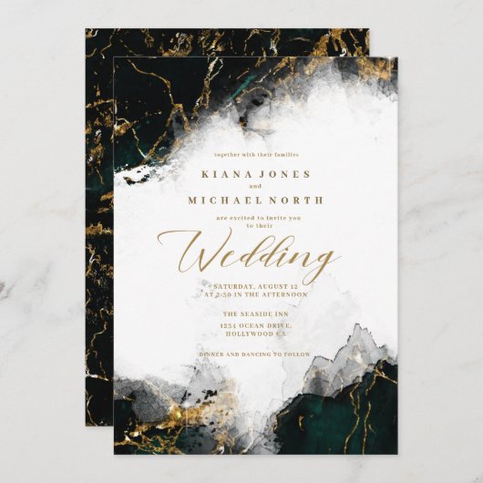 シエラジャックID644 gr/wht招待状 招待状 (正面/裏面)