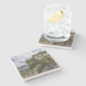 シエラジュニパーと常緑樹 ストーンコースター (横)