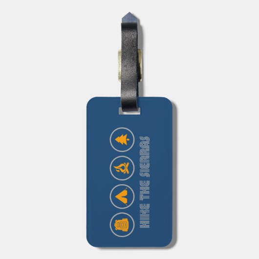 シエラスカリフォルニアをハイキング ラゲッジタグ (裏面縦)