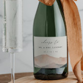 シエラデュスク | デザートマウンテンサンセット結婚ズ スパークリングワインラベル