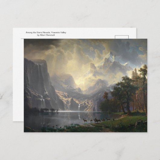 シエラネバダの中でヨセミテ渓谷 ポストカード (正面/裏面)