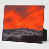 シエラネバダの夏の夕日 フォトプラーク (側面)
