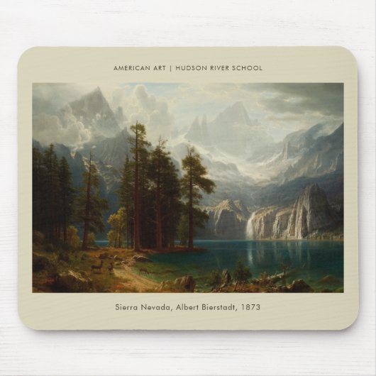 シエラネバダアルバートビエルシュタットランドスケープ絵画ス マウスパッド (正面)