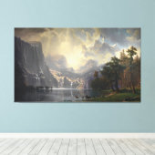 シエラネバダカリフォルニアの山の風景の中で キャンバスプリント (インサイチュ (ウッドフロア))