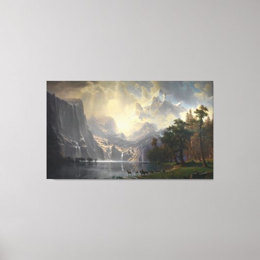 シエラネバダカリフォルニアの山の風景の中で キャンバスプリント (正面)