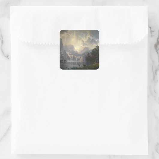 シエラネバダカリフォルニアの山の風景の中で スクエアシール (バッグ)