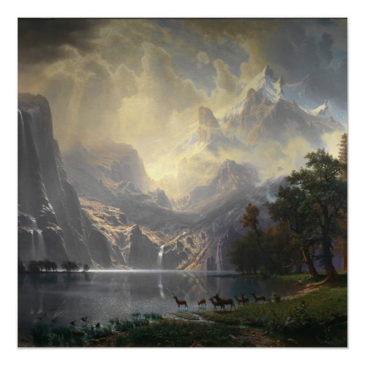 シエラネバダカリフォルニアの山の風景の中で ポスター (正面)