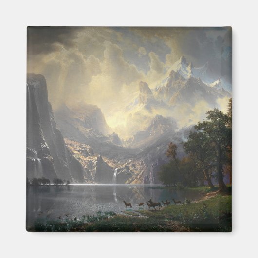 シエラネバダカリフォルニアの山の風景の中で マグネット (正面)