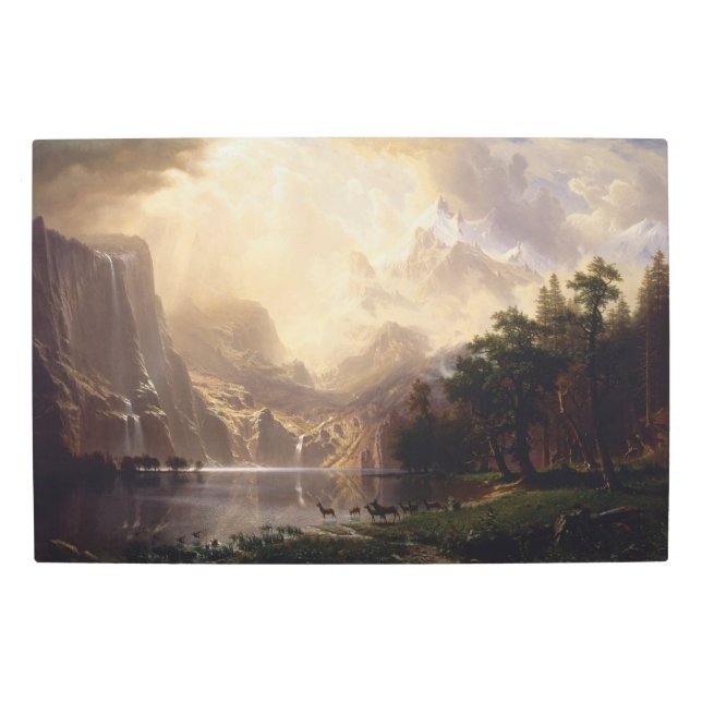 シエラネバダカリフォルニア風絵画景自然ズ メタルプリント (正面)