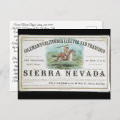 シエラネバダクリッパー帆船1900 ポストカード (正面/裏面)