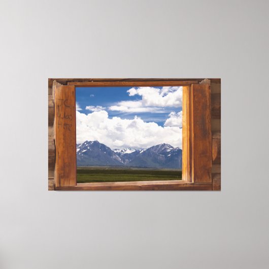 シエラネバダスルーキャビンウィンドウ キャンバスプリント (正面)