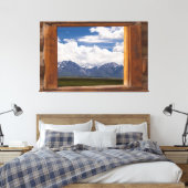 シエラネバダスルーキャビンウィンドウ キャンバスプリント (インサイチュ (寝室))