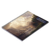 シエラネバダランドスケープアート金ゴールドモノグラムスケッチ ノートブック (左側)