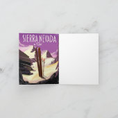 シエラネバダヴィンテージスキーポスター ノートカード (内部)