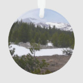 シエラネバダ山脈とヨセミテの雪 オーナメント (裏面)