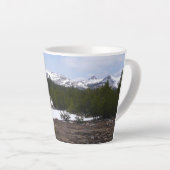 シエラネバダ山脈とヨセミテの雪 カフェラテマグ (右アングル)