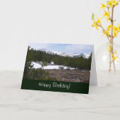 シエラネバダ山脈とヨセミテの雪 カード (黄色い花)