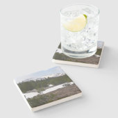 シエラネバダ山脈とヨセミテの雪 ストーンコースター (横)