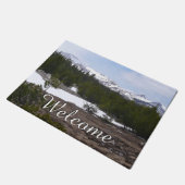 シエラネバダ山脈とヨセミテの雪 ドアマット (アングル)