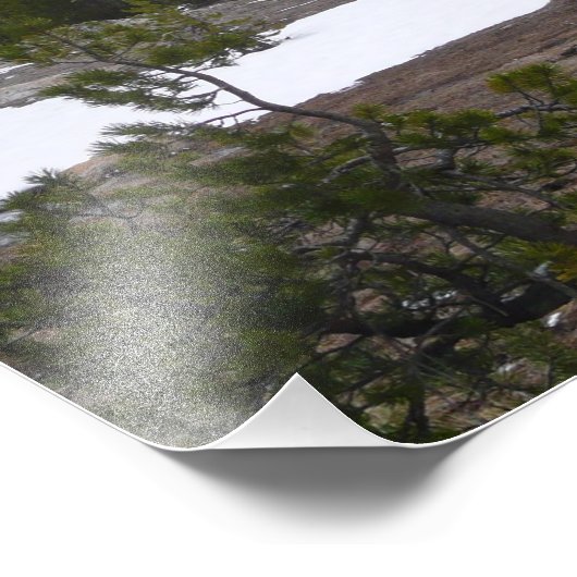 シエラネバダ山脈とヨセミテの雪 フォトプリント (角)