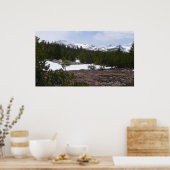 シエラネバダ山脈とヨセミテの雪 ポスター (キッチン)