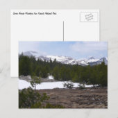 シエラネバダ山脈とヨセミテの雪 ポストカード (正面/裏面)