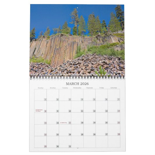 シエラネバダ山脈の東部。 カレンダー (3月 2026)