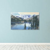 シエラネバダ山脈シャドー湖の景色 キャンバスプリント (インサイチュ (ウッドフロア))
