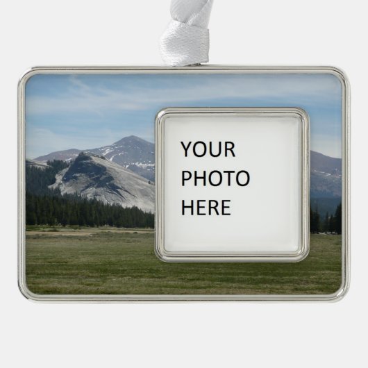 シエラネバダ山脈IIIヨセミテ国立公園 シルバープレートフレームオーナメント (正面)