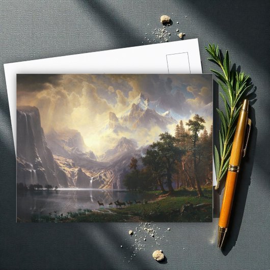 シエラネバダ,カリフォルニア州,ビエルシュタットアート ポストカード