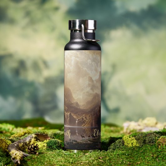 シエラネバダCAランドスケープヴィンテージアートモノグラムの ウォーターボトル (アウトドア)