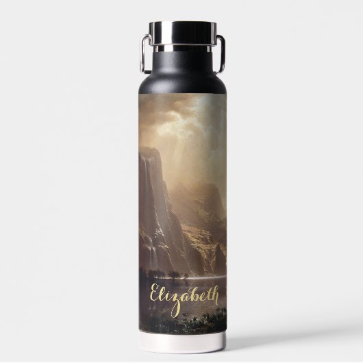 シエラネバダCAランドスケープヴィンテージアートモノグラムの ウォーターボトル (正面)