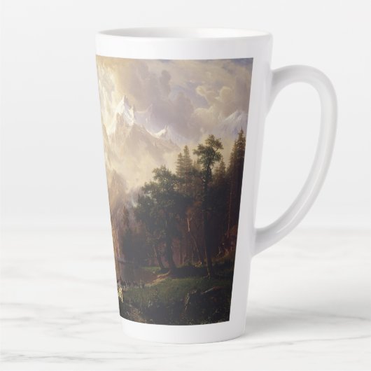 シエラネバダCAランドスケープヴィンテージアートモノグラムの カフェラテマグ (右)