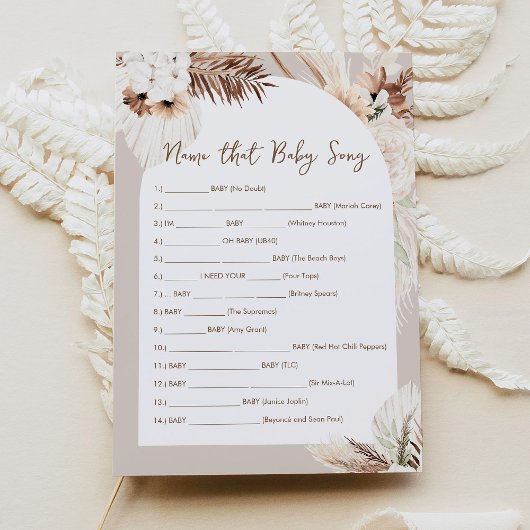 シエラボヘミアンの名前そのベビーソングゲームカード 招待状