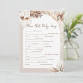 シエラボヘミアンの名前そのベビーソングゲームカード 招待状 (スタンド正面)