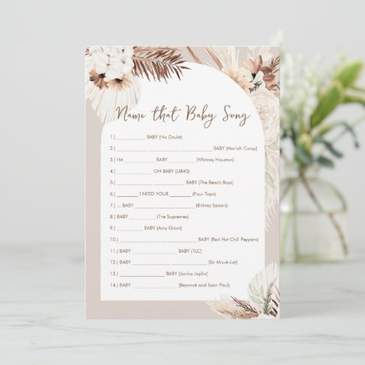 シエラボヘミアンの名前そのベビーソングゲームカード 招待状 (スタンド正面)