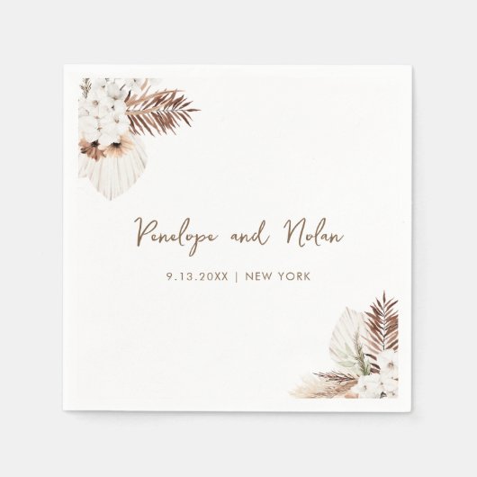 シエラボヘミアンパンパスエンクロージャカード スタンダードカクテルナプキン (正面)