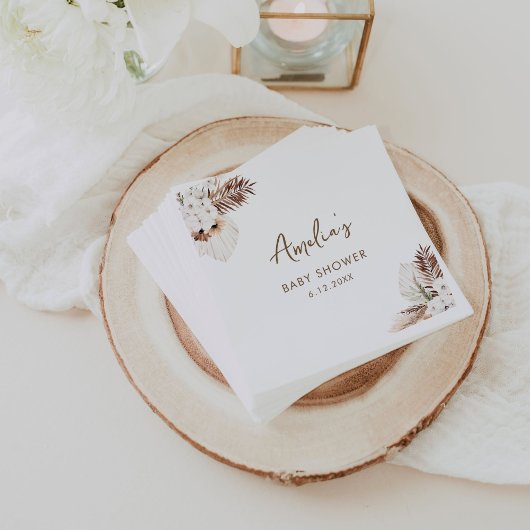 シエラボヘミアンパンパスベビーシャワー スタンダードカクテルナプキン