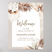 シエラボヘミアンブライダルシャワーウェルカムサイン ポスター (正面)