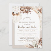 シエラボヘミアン乾燥した葉のリハーサルディナー 招待状 (正面)