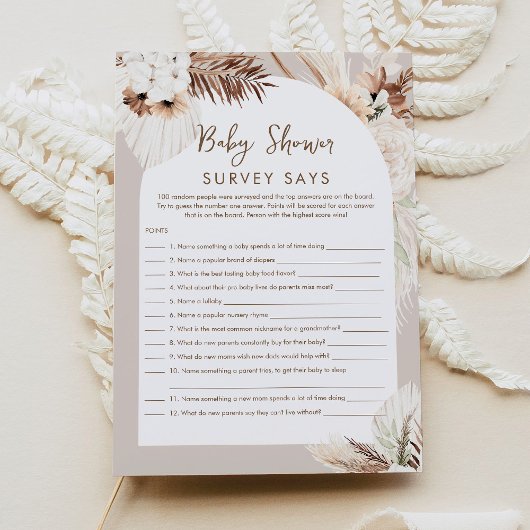 シエラボヘミアン赤ちゃんシャワー確執ゲームカード 招待状