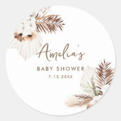 シエラボヘミアン赤ちゃんシャワー ラウンドシール (正面)