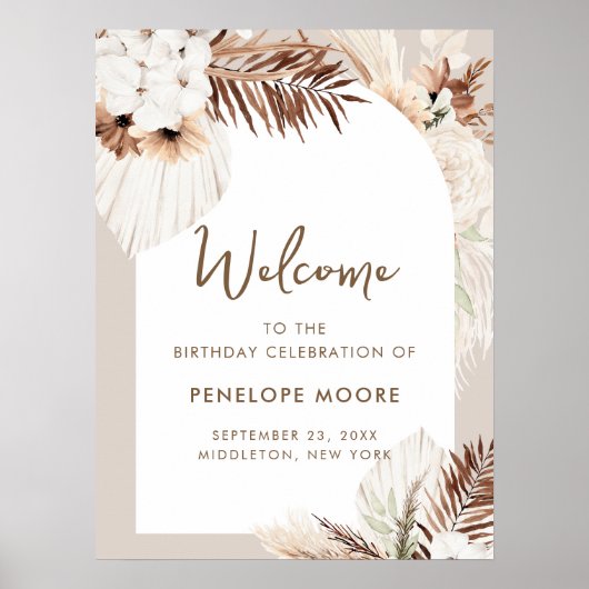 シエラボヘミア誕生日ウェルカムポスターサイン ポスター (正面)