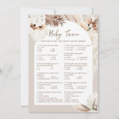 シエラボホベビートリビアベビーシャワーゲームカード 招待状 (正面)